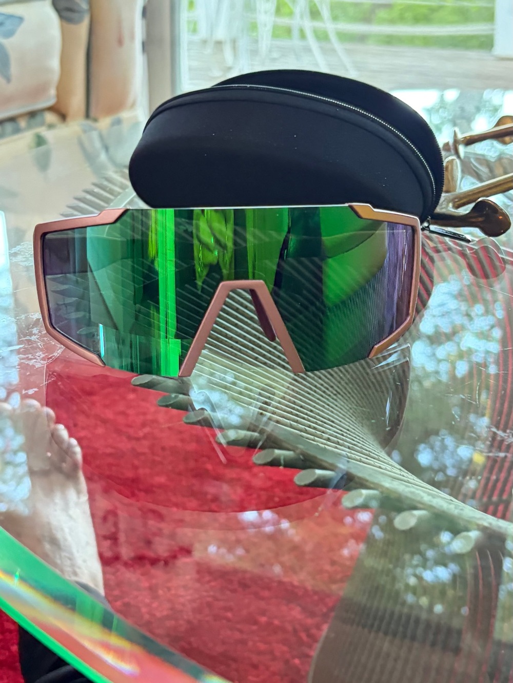 Scott Green Mirrored Sports Sunglasses Lens
